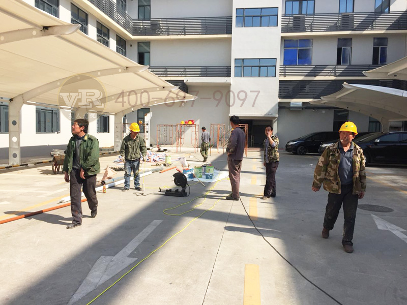 光明马田办事处充电站膜结构停车棚