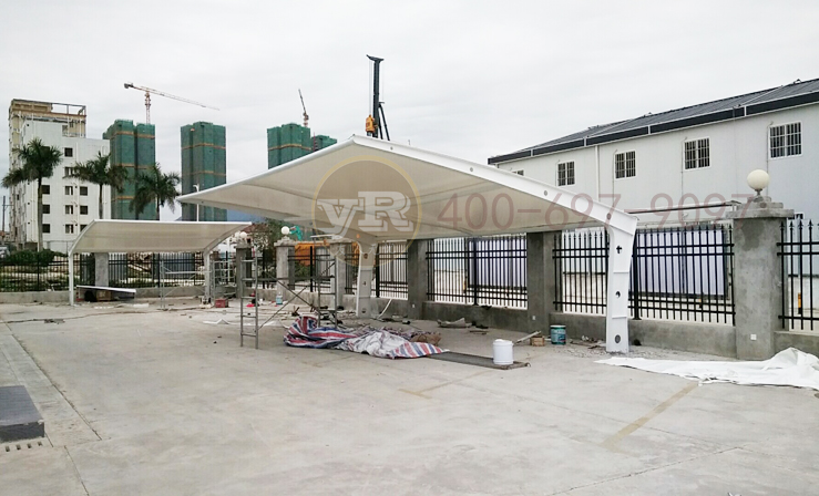 深圳坪山充电桩膜结构车棚已经完工