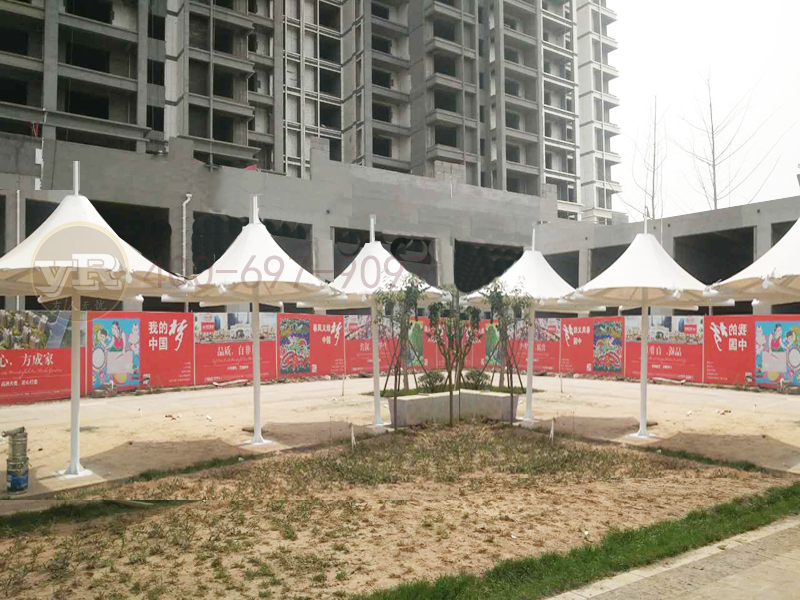 汝州市房地产景观膜结构小伞遮阳棚工程