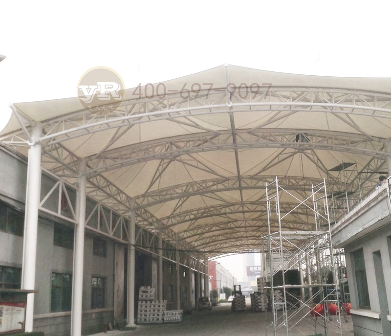 佛山顺德膜结构通道雨棚工程
