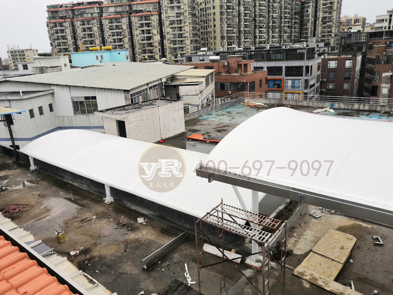广州膜结构屋面中空增加项目已完工