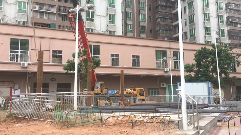 友人深圳膜结构看台施工中