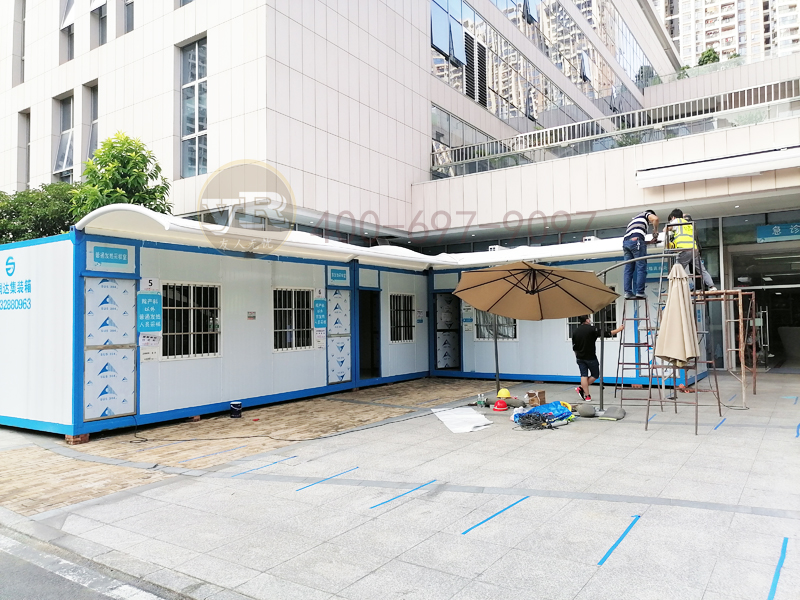 深圳妇幼保健院膜结构遮阳棚安装完成