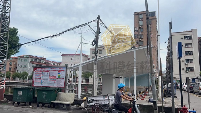 东莞小捷滘充电站雨棚顺利竣工啦