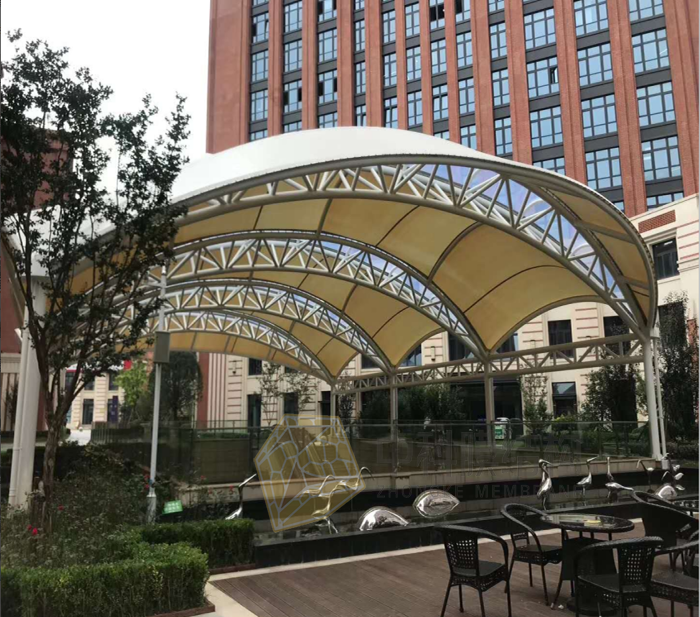 江苏南京的出入口膜结构雨棚膜结构建筑