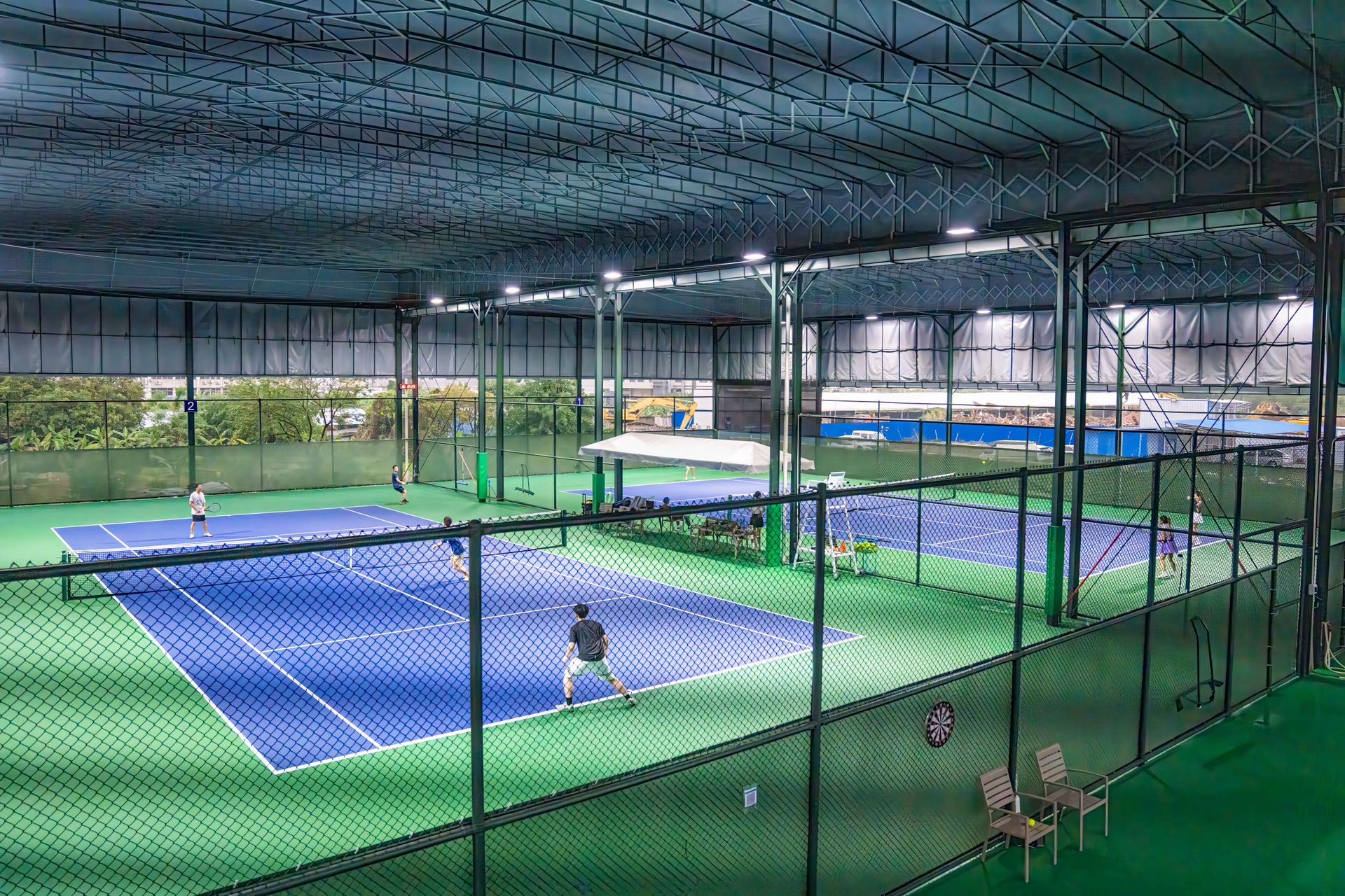 电动伸缩蓬球场项目