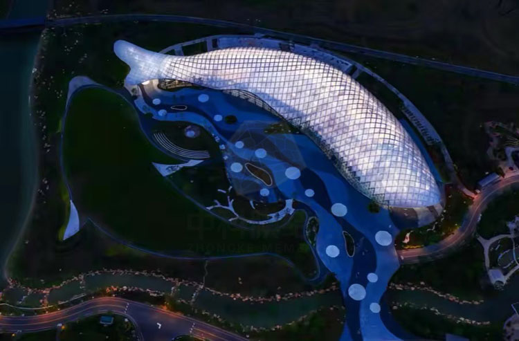 etfe透明气枕膜结构价格多少?