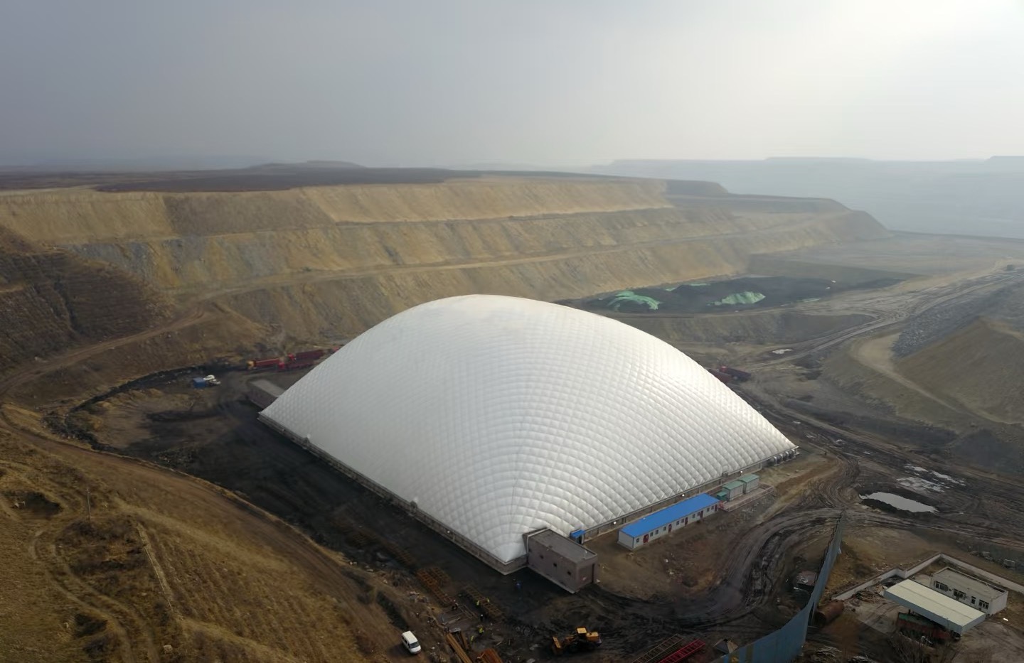 充气膜煤棚行业背景与技术优势~