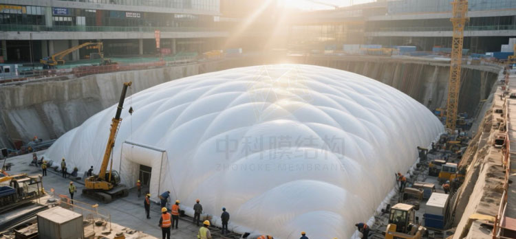 中科膜结构工业气膜煤棚案例分析