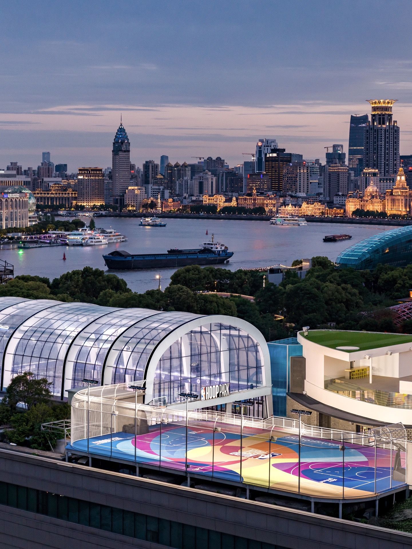 白玉兰广场 NBA 球馆，ETFE 膜结构数据全解析